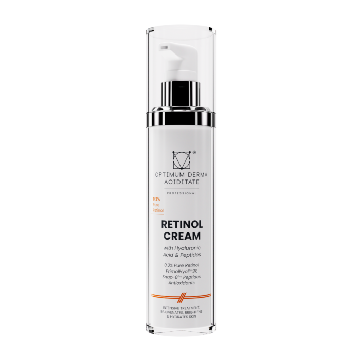 Retinol-Cream-with-Hyaluronic-acid-and-peptides Optimum Derma Aciditate Retinolio kremas su hialurono rūgštimi ir peptidais, 50 ml - Image 1