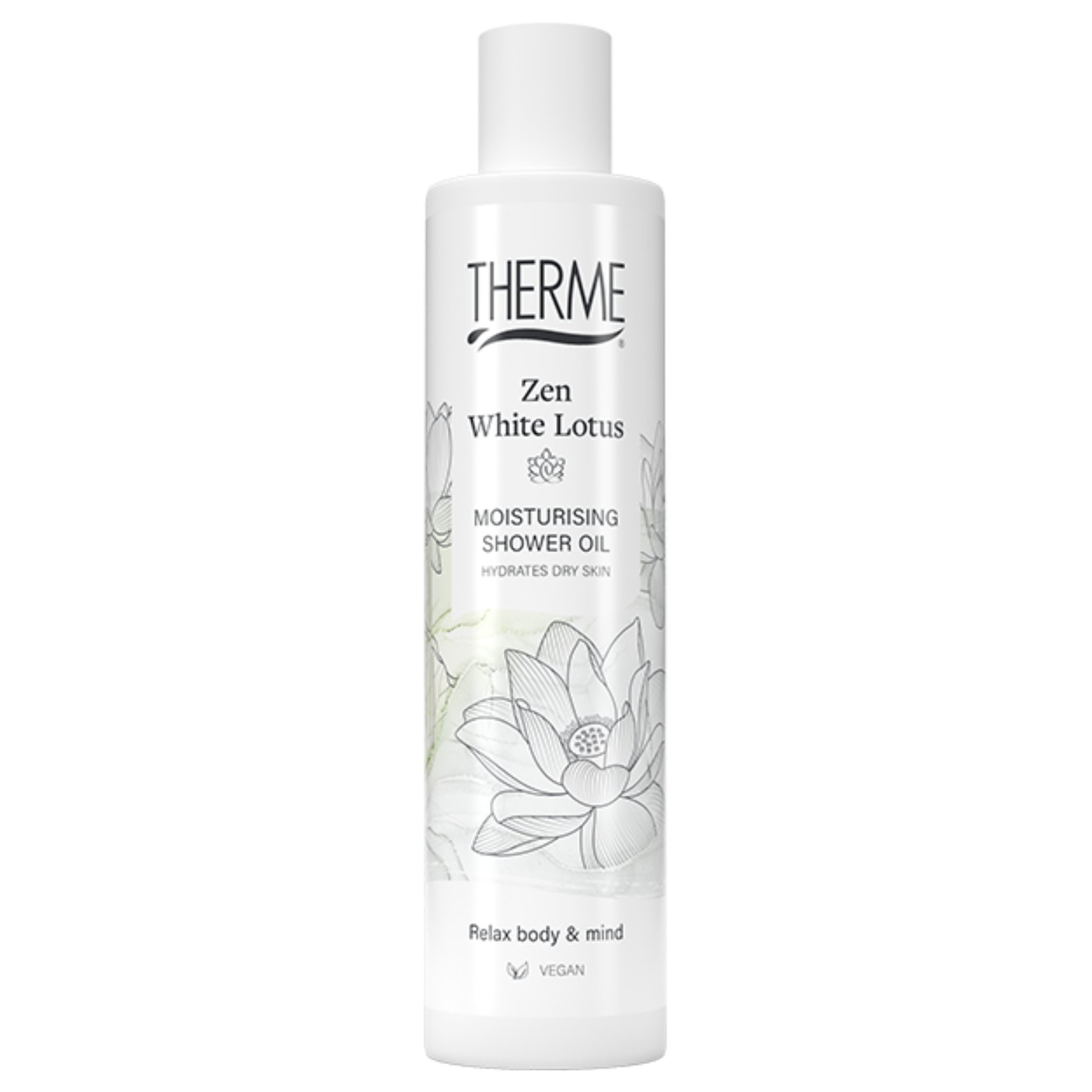 therme-zen-white-lotus-drekinantis-duso-aliejus-250-ml THERME Zen White Lotus drėkinantis dušo aliejus, 250 ml - Image 1