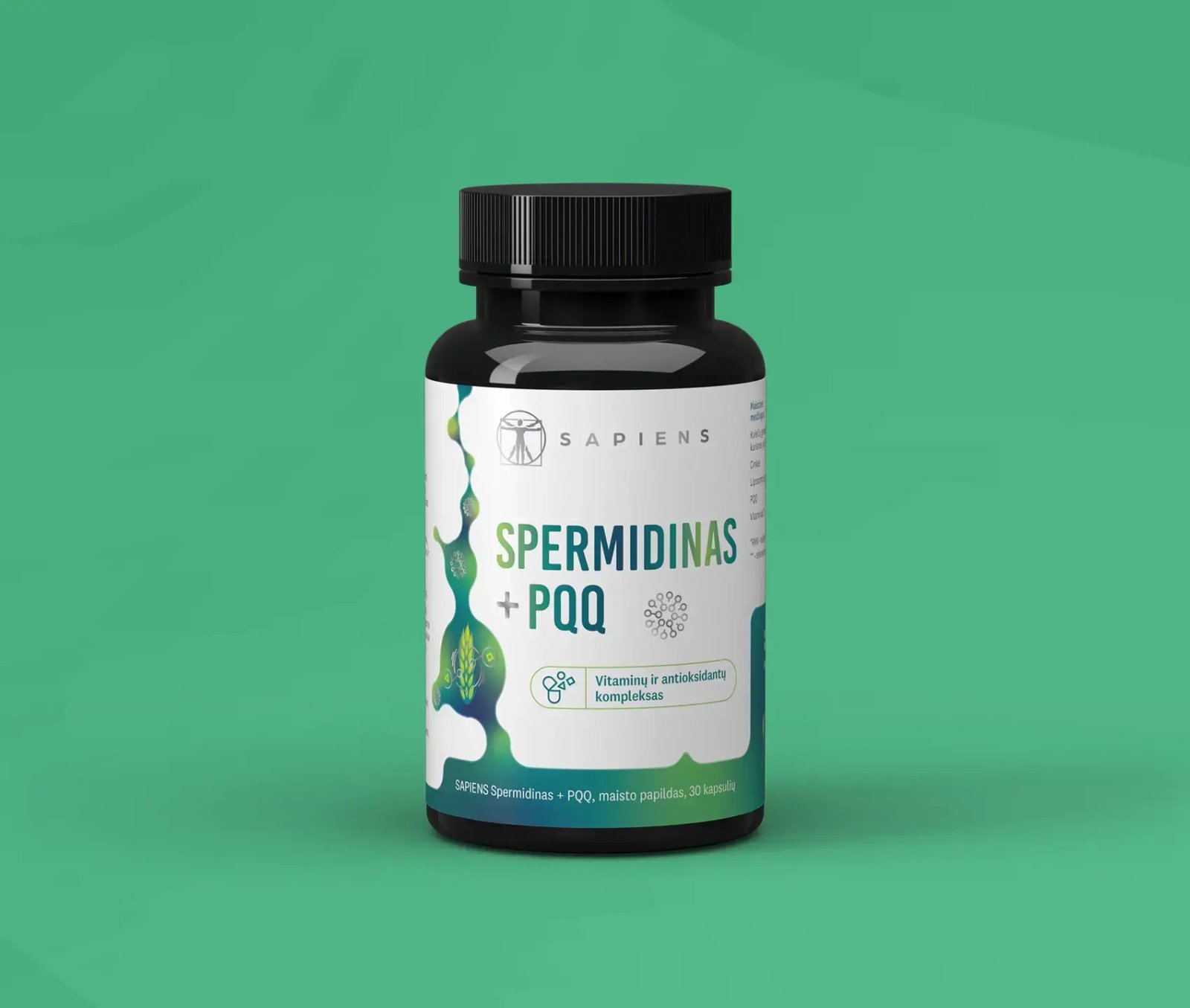 2255_photo_xl Sapiens Spermidinas + PQQ - Image 1