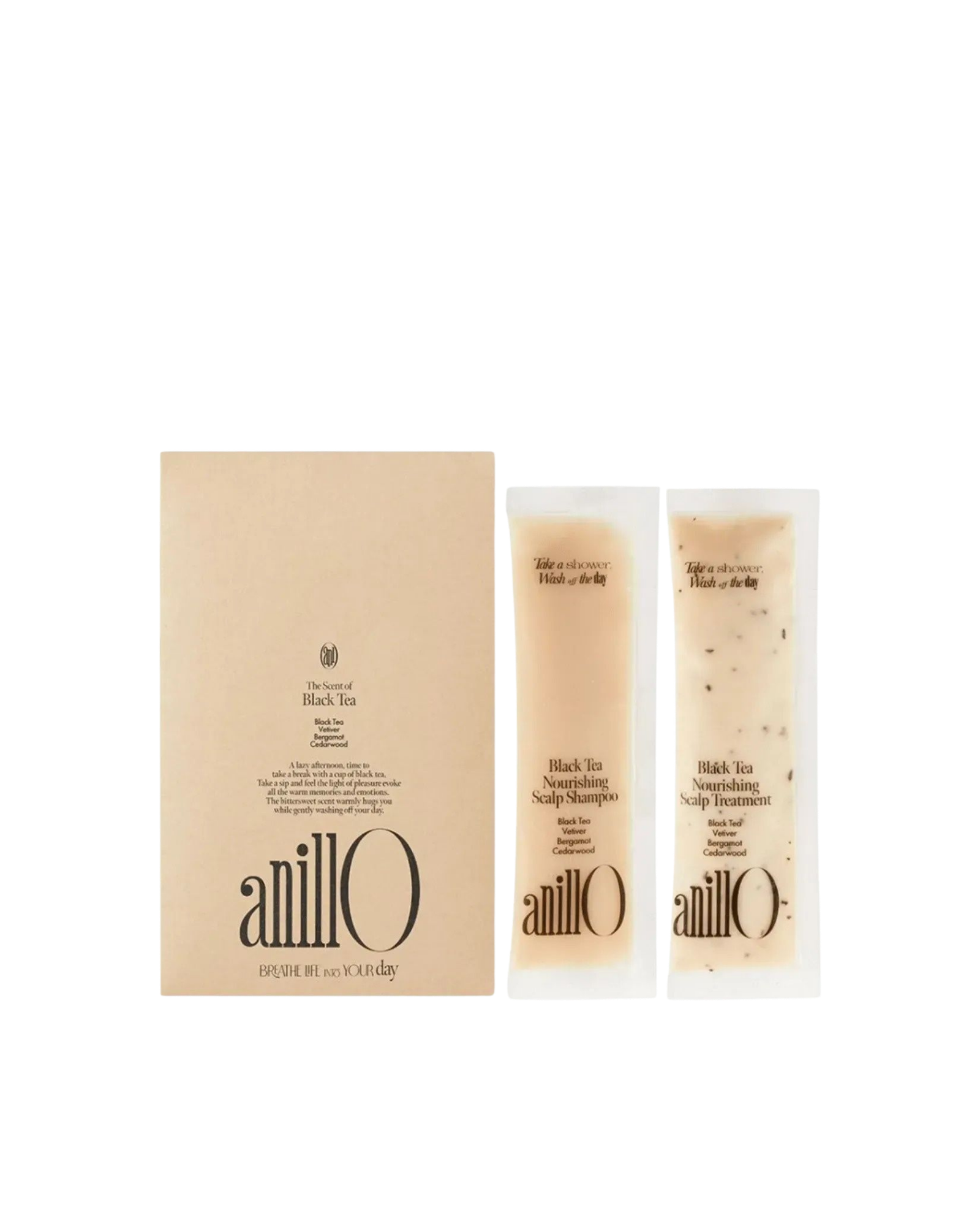 AnillO Black Tea Nourishing Kit (mėginukų rinkinys), 2 x 5 g - Image 1