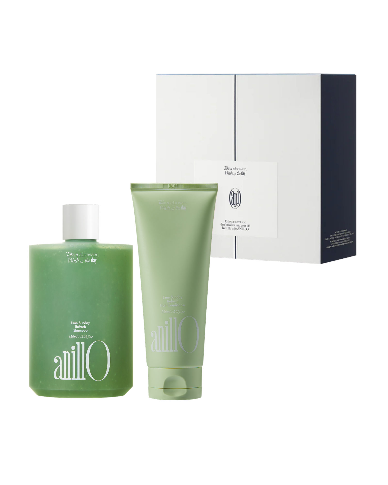 AnillO Lime Sunday Everyday Refresh Duo - šampūnas ir kondicionierius - Image 1