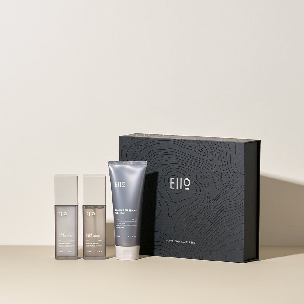 EIIO veido priežiūros rinkinys vyrams: prausiklis 150 ml + tonikas 100 ml + emulsija 100 ml - Image 1
