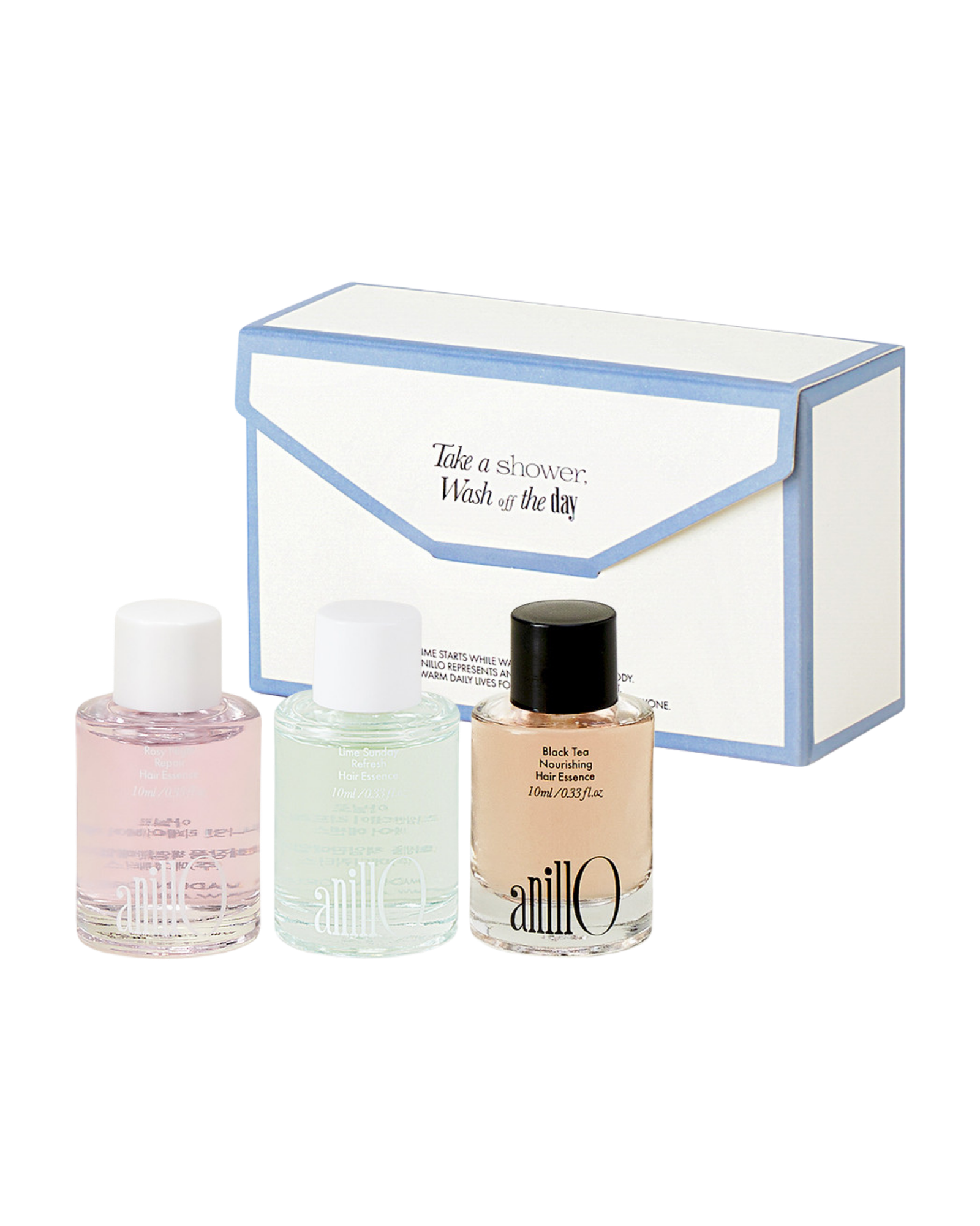 AnillO Hair Essence Trio Set (10ml x 3) – mini plaukų esencijų rinkinys AnillO Hair Essence Trio Set (10 ml x 3) – mini plaukų esencijų rinkinys - Image 1